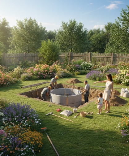 Zisterne einbauen im Garten Zisterne selbst einbauen